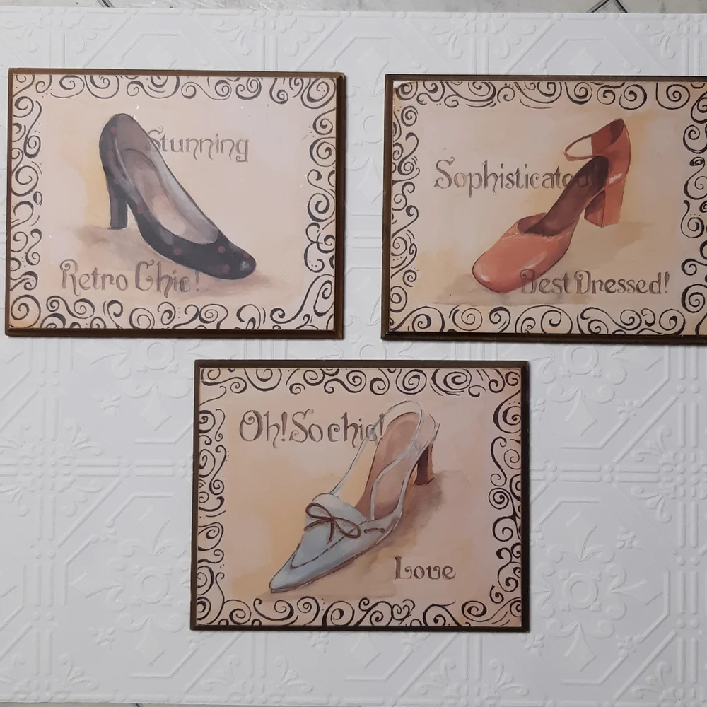 Fashion Shoe Style Wall art Hangings Chic fashion boutique decor